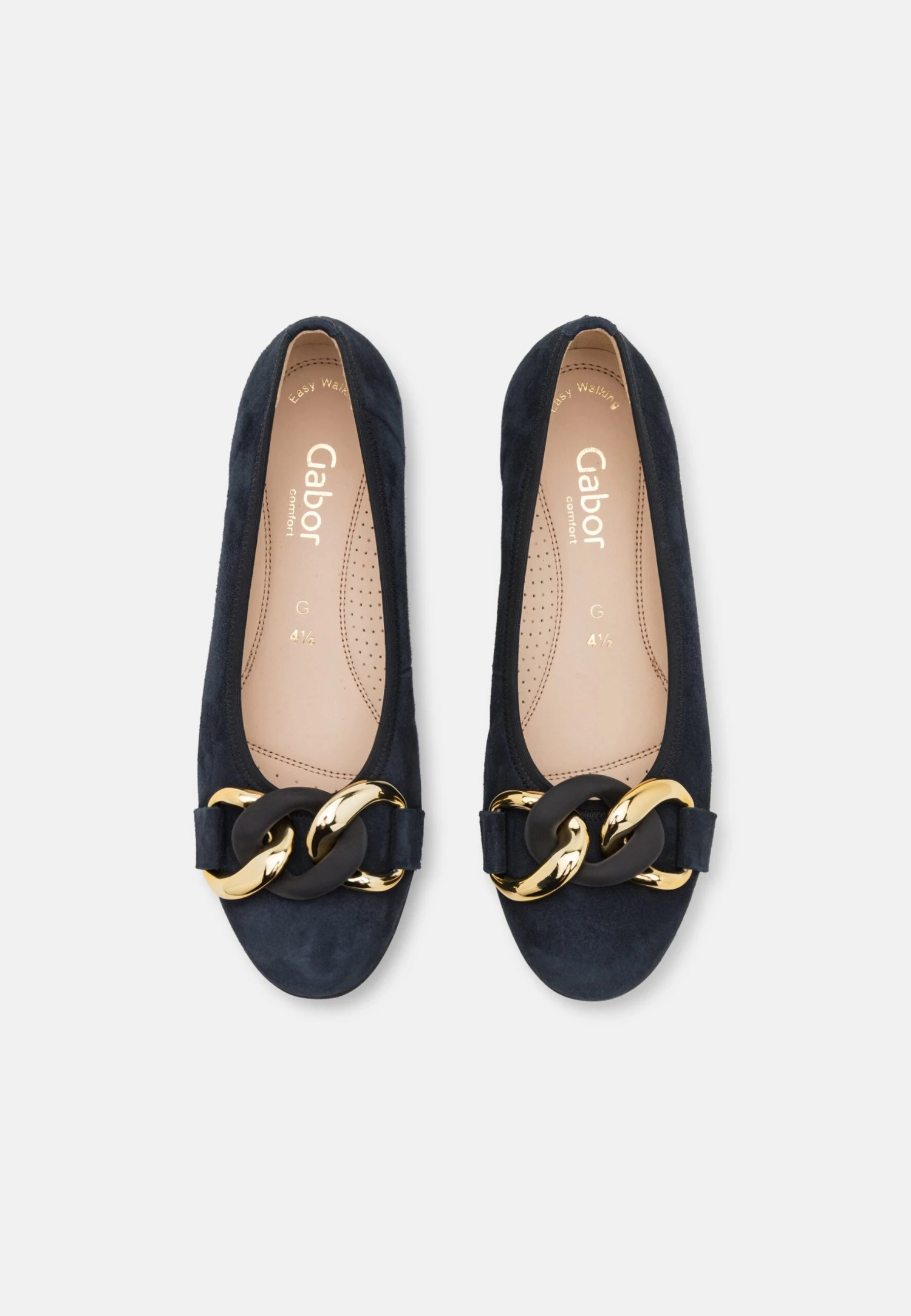 Gabor Comfort Ballerina'S - Dark Blue/Uni Gold 6 Gabor Comfort Ballerina'S - Dark Blue/Uni Gold - Afbeelding 6