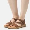 Gabor Comfort Sandalen Met Plateauzool - Peanut