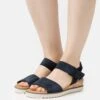 Gabor Comfort Sandalen Met Sleehak - Dark Blue