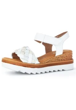 Gabor Comfort Sandalen Met Plateauzool - Weiss/Ltmint/Creme -Comfort Schoenen Winkel 788ee555bf934f8db28e47af456c9088