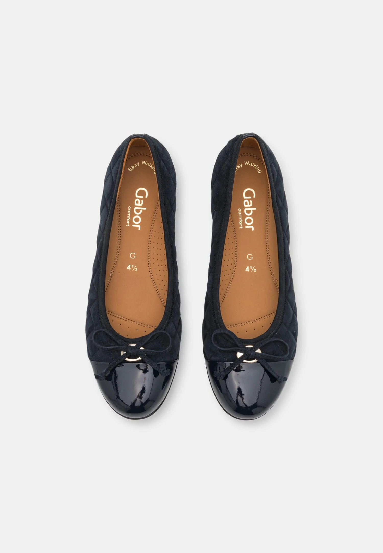 Gabor Comfort Ballerina'S - Dark Blue/Gold 6 Gabor Comfort Ballerina'S - Dark Blue/Gold - Afbeelding 6
