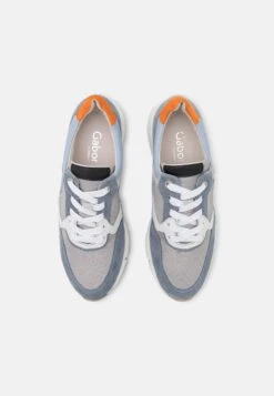 Gabor Comfort Sneakers Laag - Grau/Cielo/Orange -Comfort Schoenen Winkel 9b4794bda8314e7bbb75933c18c2d3c9