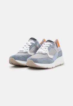 Gabor Comfort Sneakers Laag - Grau/Cielo/Orange -Comfort Schoenen Winkel bc2075d31a8948fdb2c47181a5f37f56