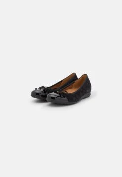 Gabor Comfort Ballerina'S - Schwarz/Gold -Comfort Schoenen Winkel d66ef50552d04924848ec3ad83669c07