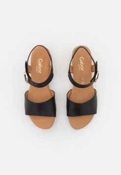 Gabor Comfort Clogs - Schwarz/Gold -Comfort Schoenen Winkel e66d835019794bfb8eb1c40e7b0b1caf